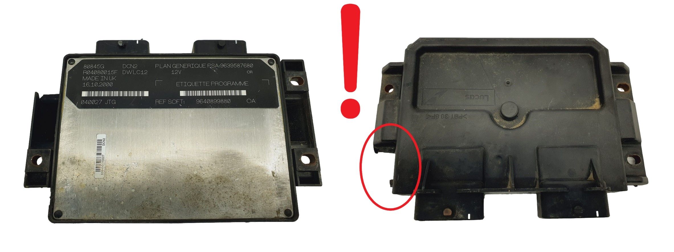 Steuergerät 9639587680 9640899880 R04080015F 80845G PSA Lucas 68585 main product photo