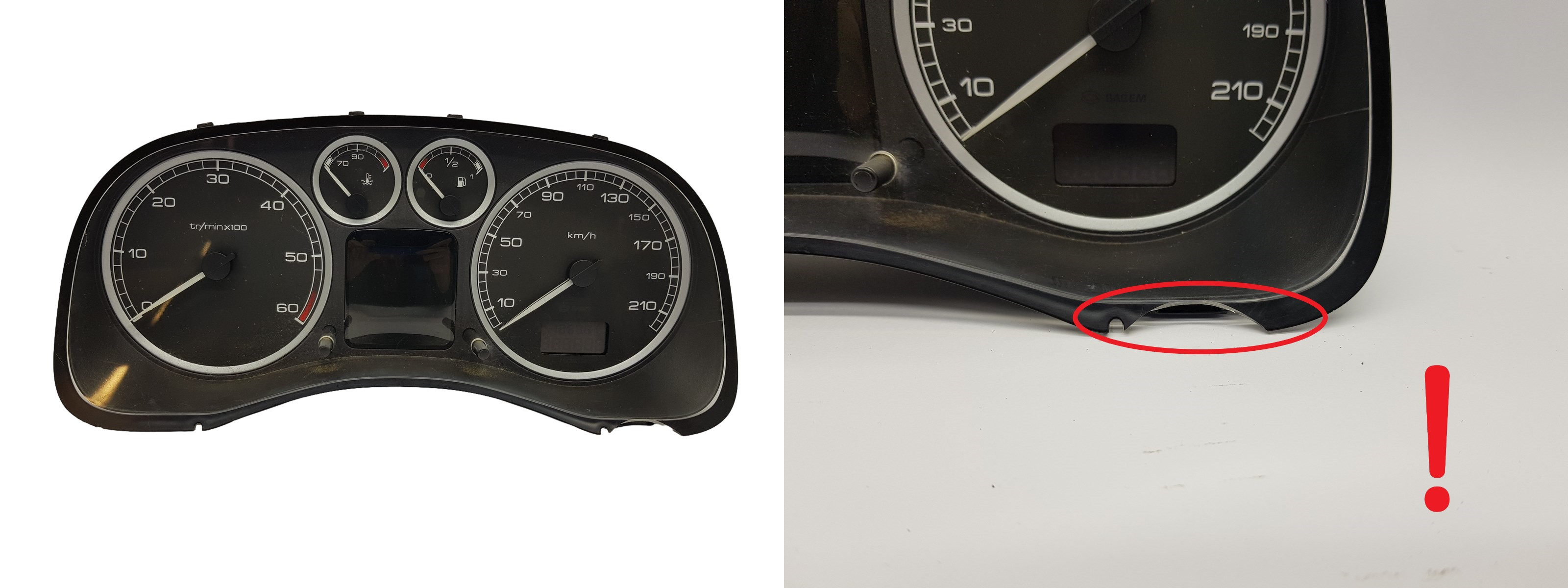 Tacho Kombiinstrument Peugeot 307 9651299680 2039 main product photo