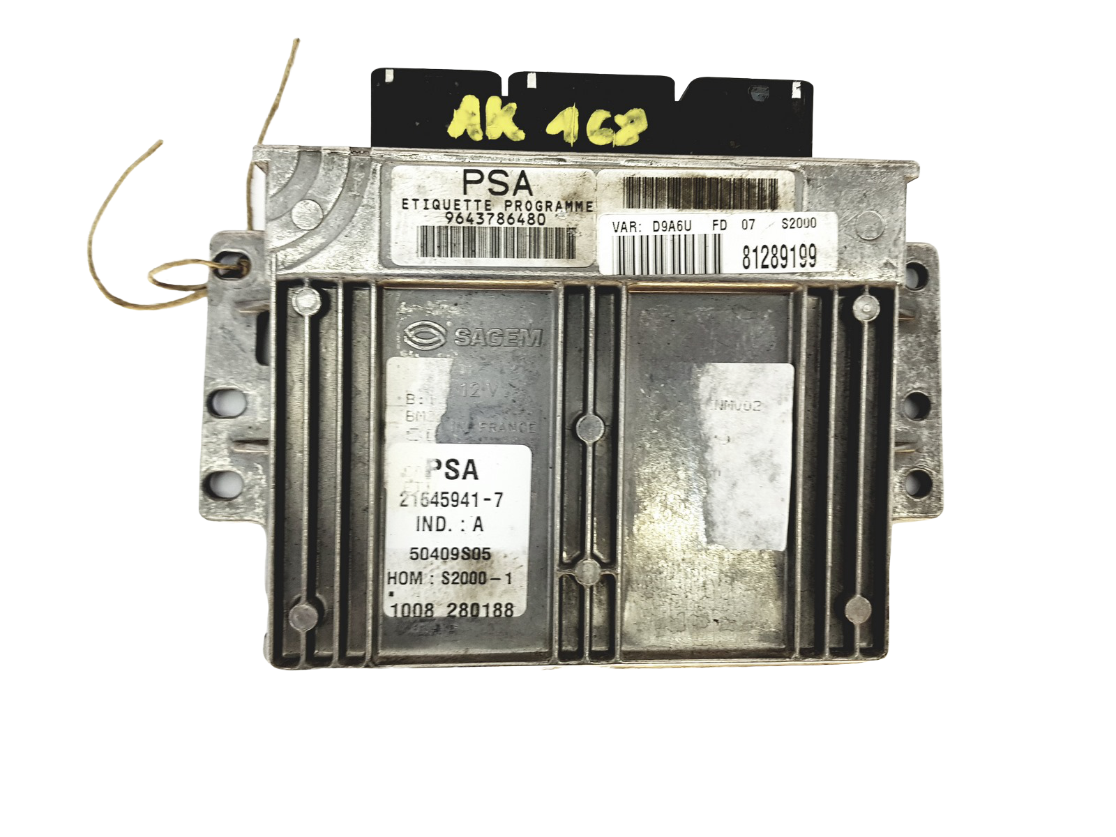 Steuergerät 9643786480 9643786680-01 21645941-7 PSA Sagem 22595 main product photo