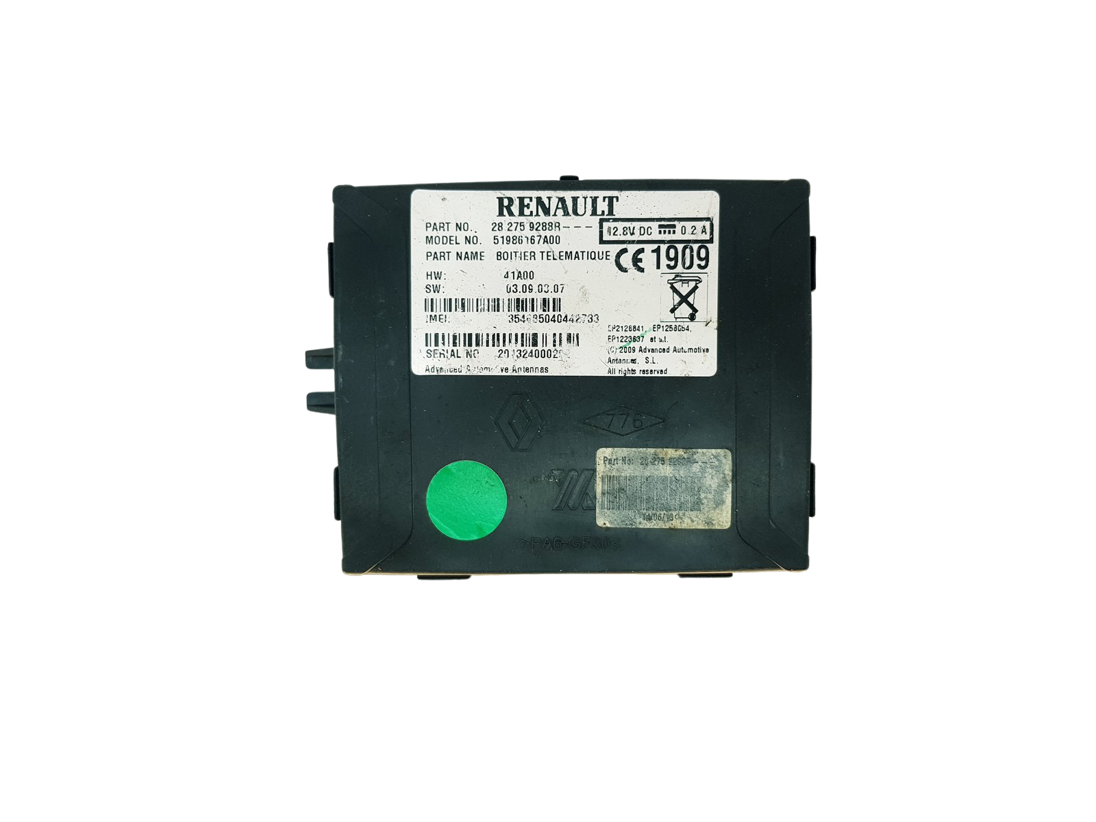 Steuergerät 282759288R 51986167A00 Renault 31696 main product photo