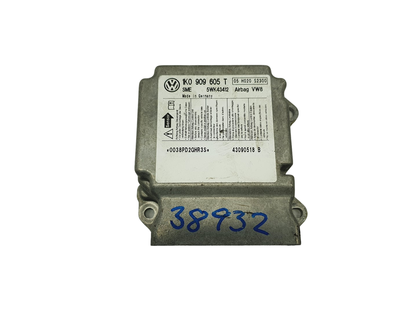 Steuergerät 1K0909605T 5WK43412 VW Siemens 68995 main product photo