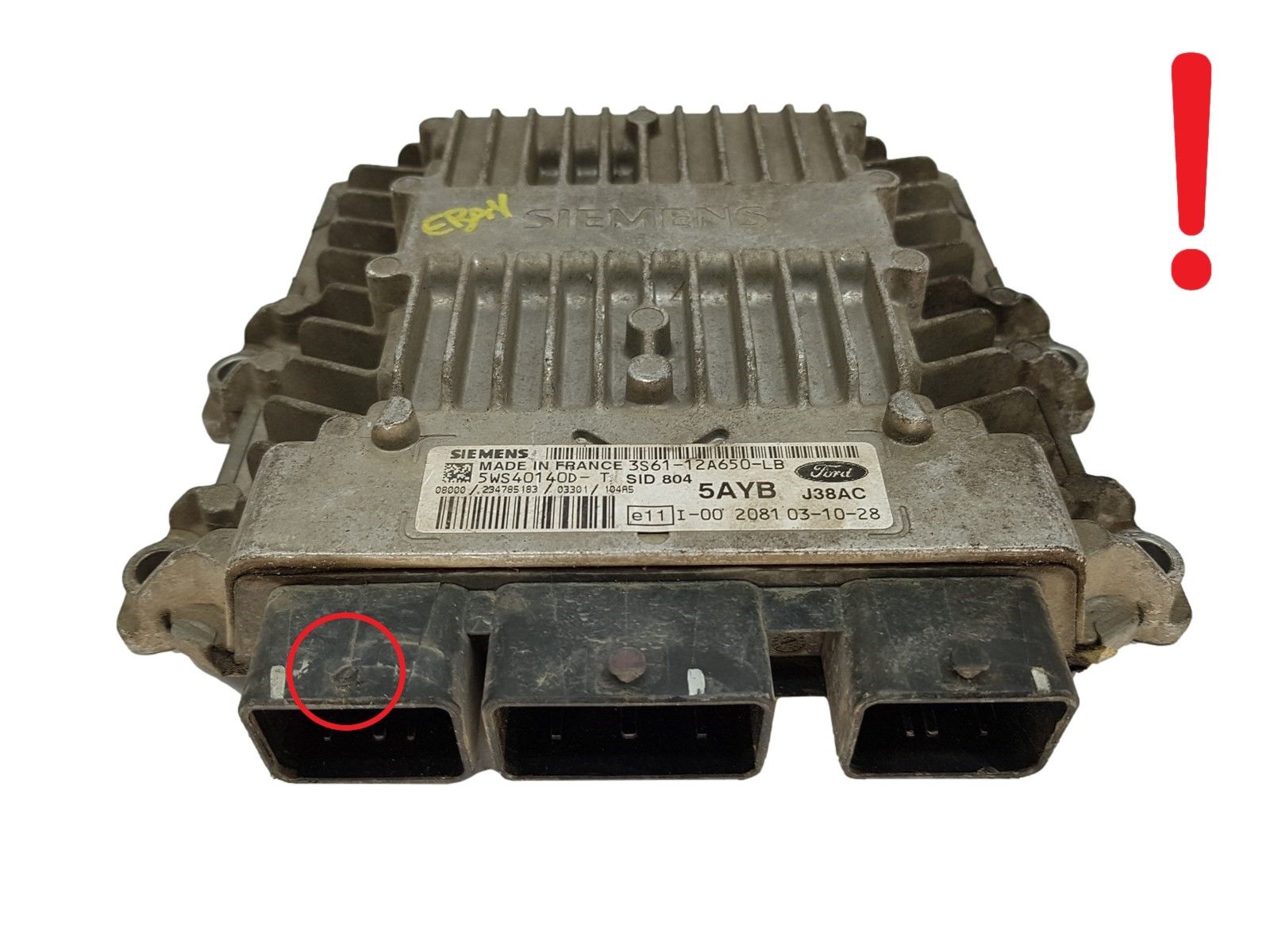 Steuergerät 3S61-12A650-LB 5WS40140D-T SID 804 Ford Siemens 16361 main product photo