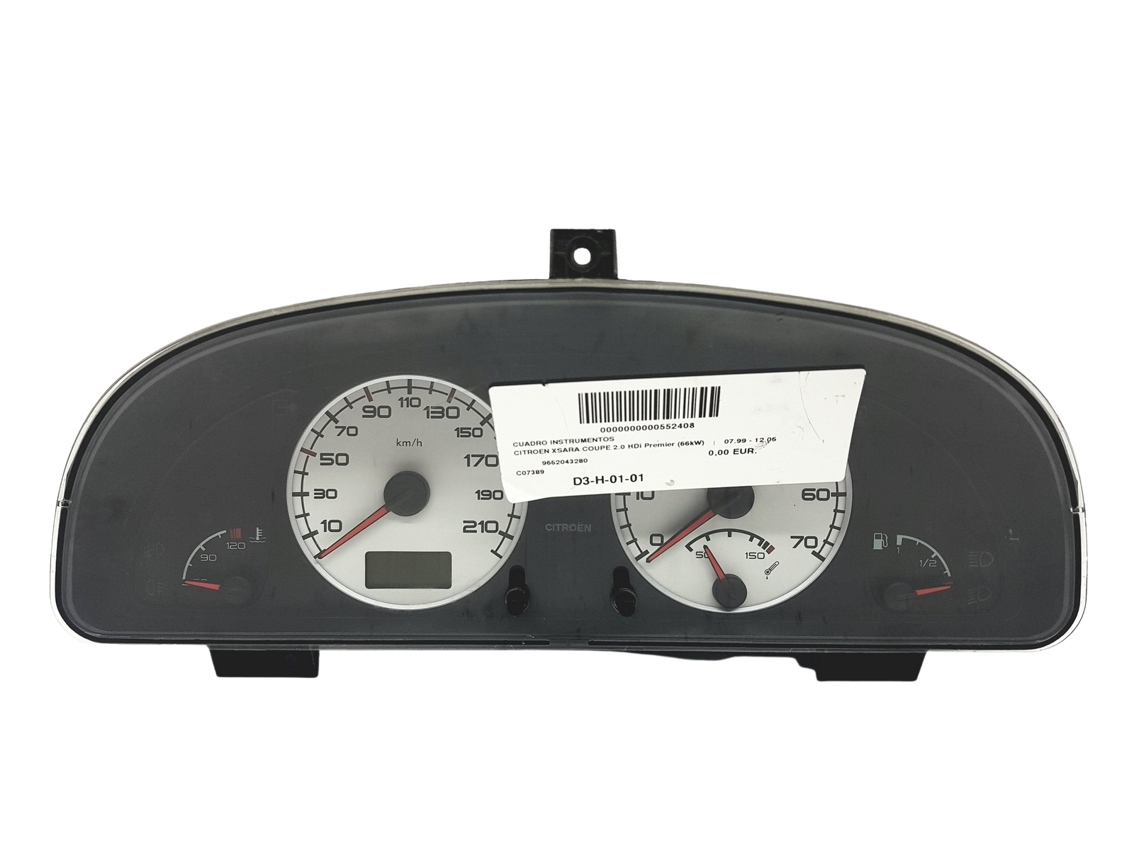 Tacho Kombiinstrument Citroen Xsara 9652043280 B 00 55301 main product photo