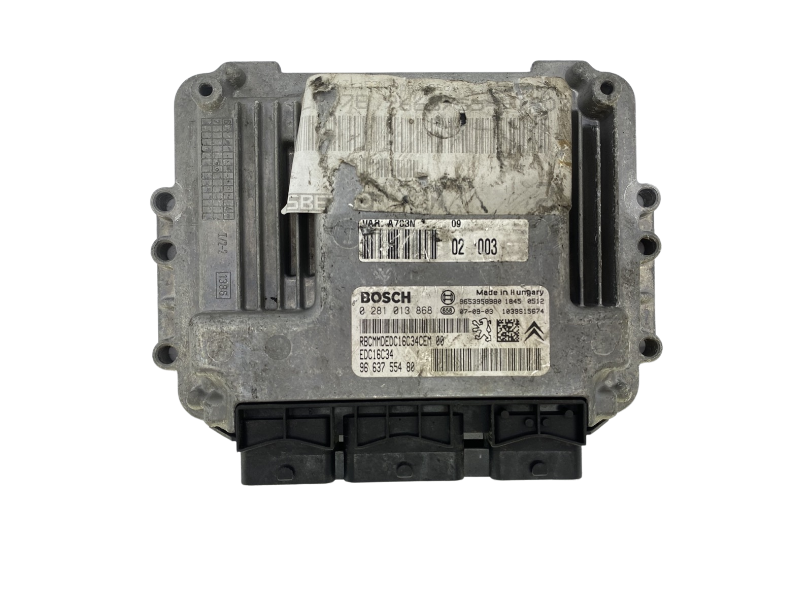 Steuergerät 0281013868 9663755480 9653958980 PSA Bosch 53127 main product photo