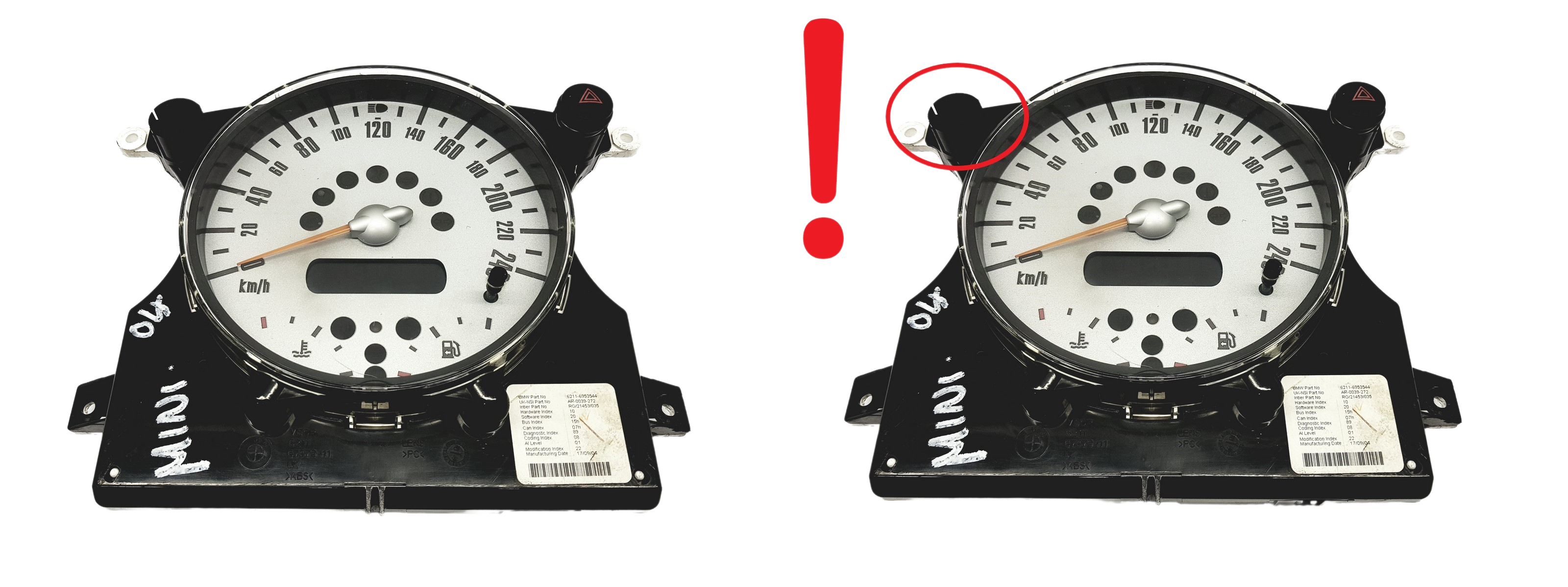 Tacho Kombiinstrument Mini Cooper 6211 6953544 59271 main product photo