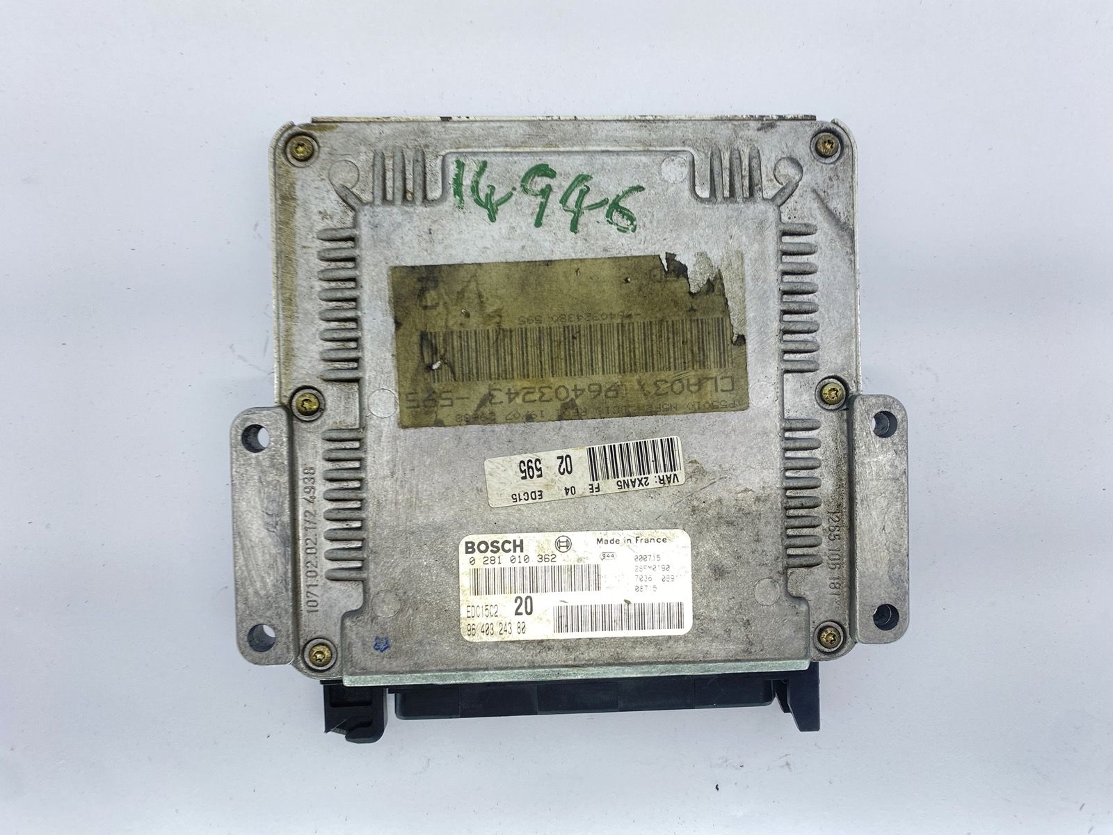 Steuergerät 0281010362 9640324380 28FM0190 PSA Bosch 63509 main product photo