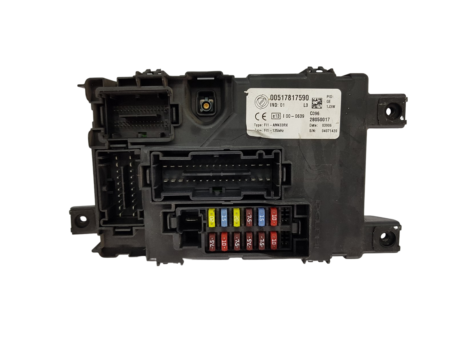Sicherungskasten Relaiskasten Fiat 00517817590 28050017 Delphi 19713 main product photo