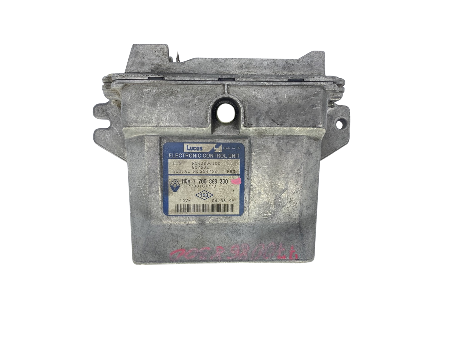Steuergerät 7700868300 7700107773 R04080010D Renault Lucas 58772 main product photo