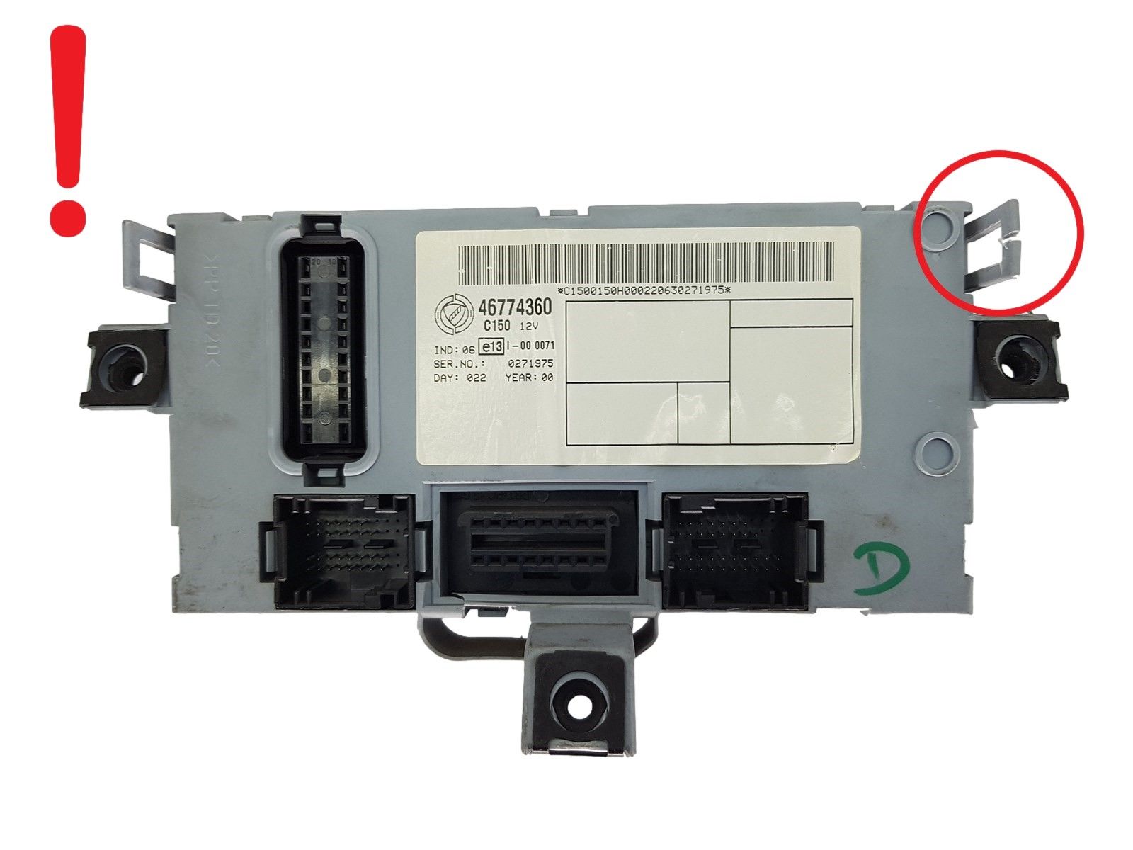 Steuergerät BSI Fiat 46774360 Delphi 20069 main product photo