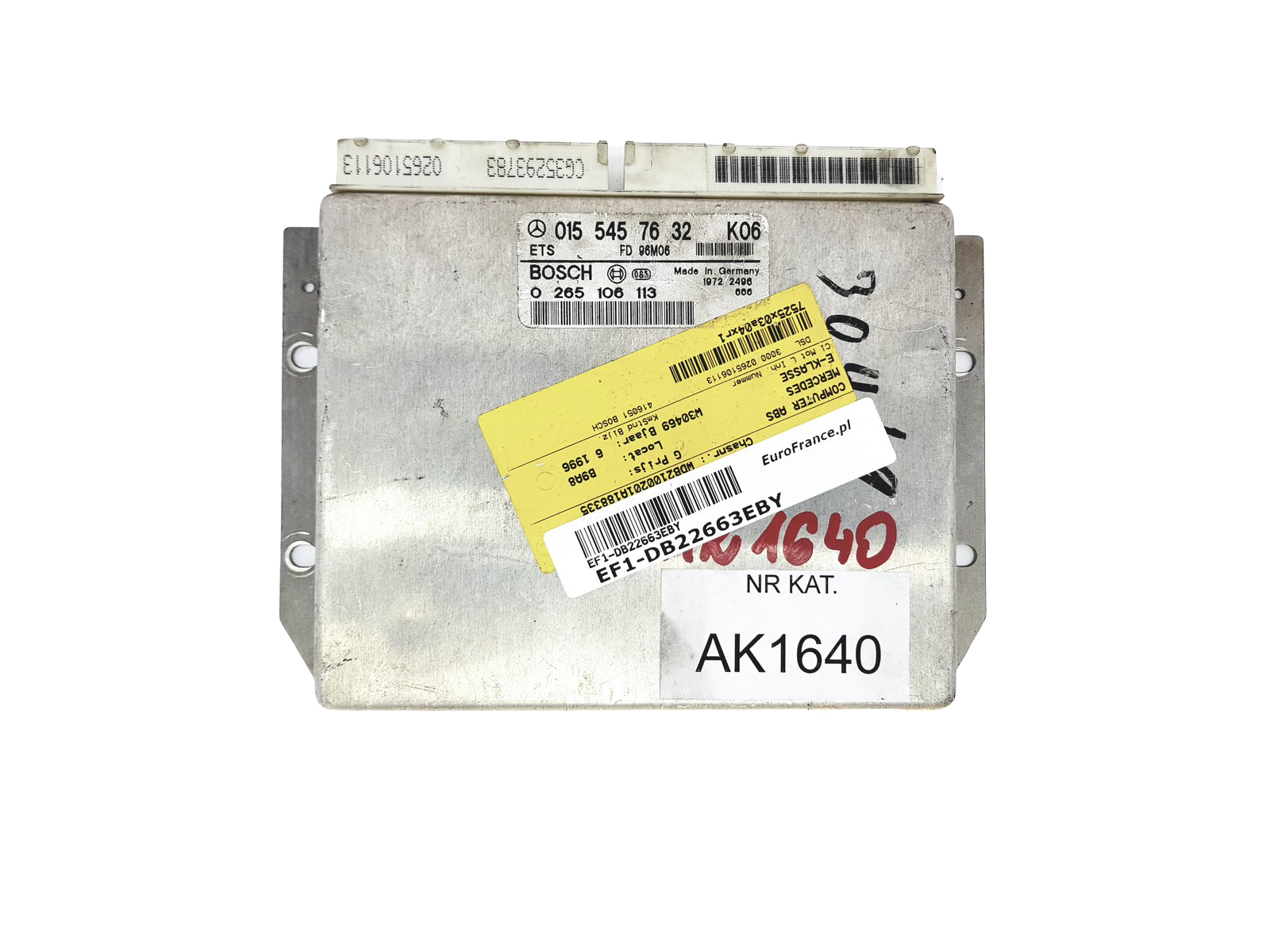 Steuergerät ETS Mercedes 0155457632 0265106113 Bosch 22663 main product photo