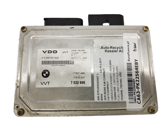 Steuergerät BMW 7532949 412265001003 VDO 22564 main product photo