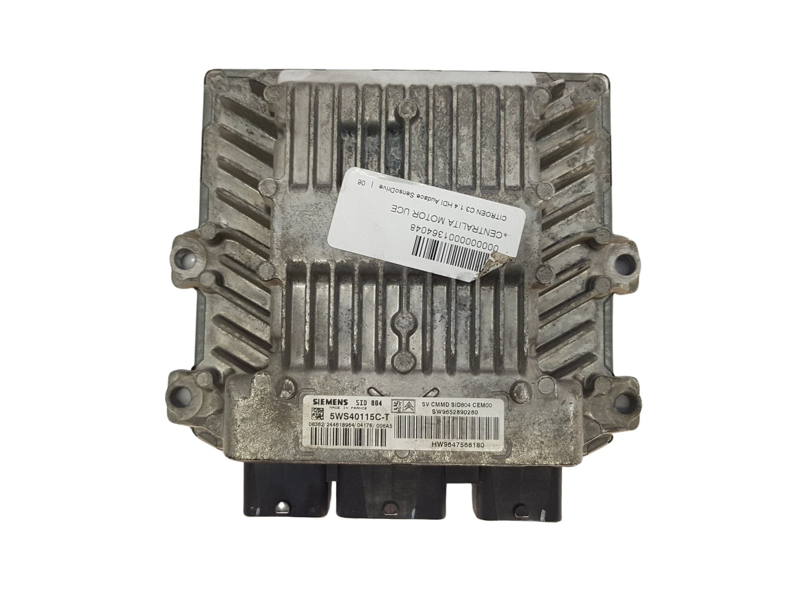 Steuergerät 9652890280 9647568180 5WS40115C-T PSA Siemens 3049 main product photo