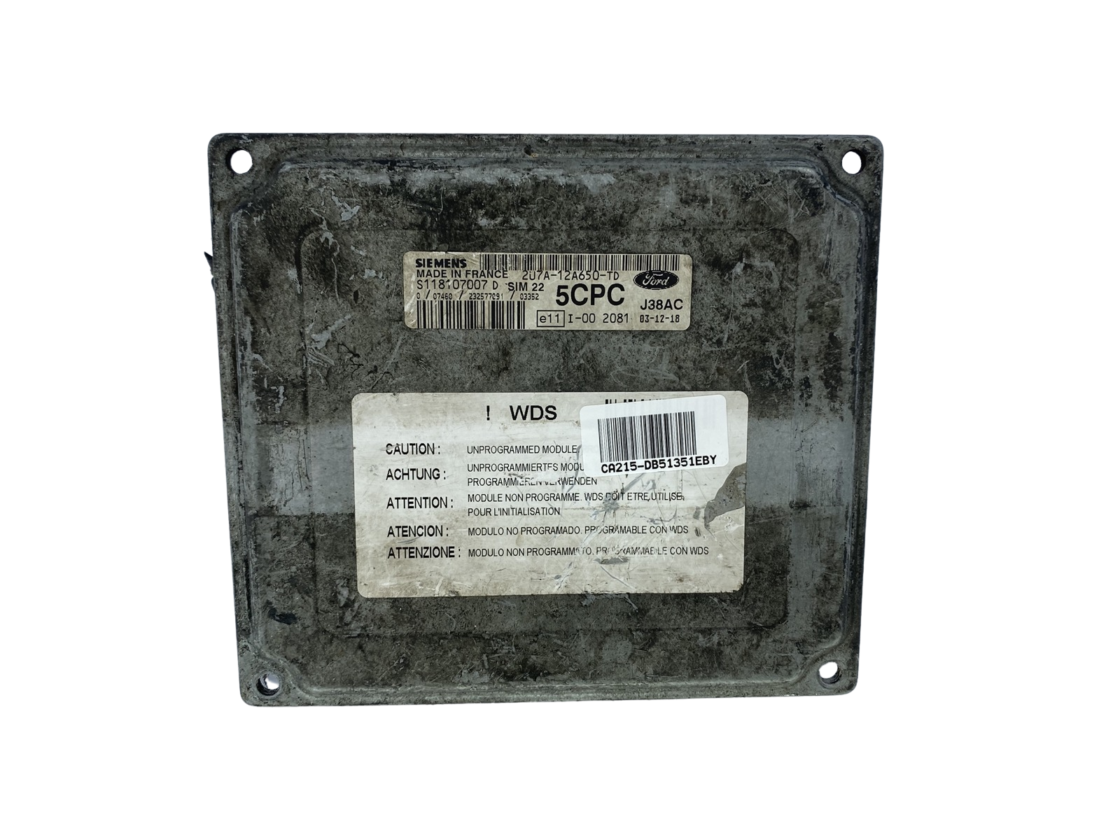 Steuergerät S118107007D 2U7A-12A650-TD SIM22 Ford Siemens 51351 main product photo