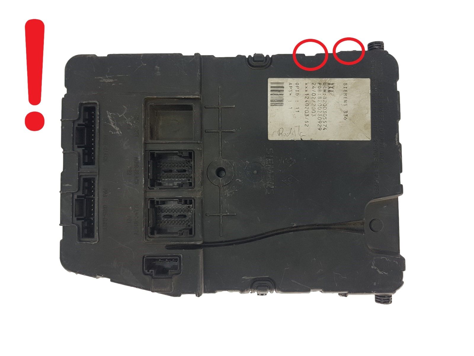 Steuergerät UCH X84 N1 8200305574 S118400100I Renault Siemens 1809 main product photo