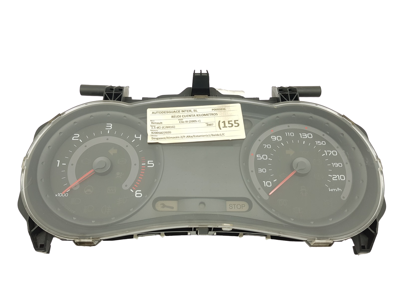 Tacho Kombiinstrument Renault Clio 3 8200582702 G 27023 main product photo