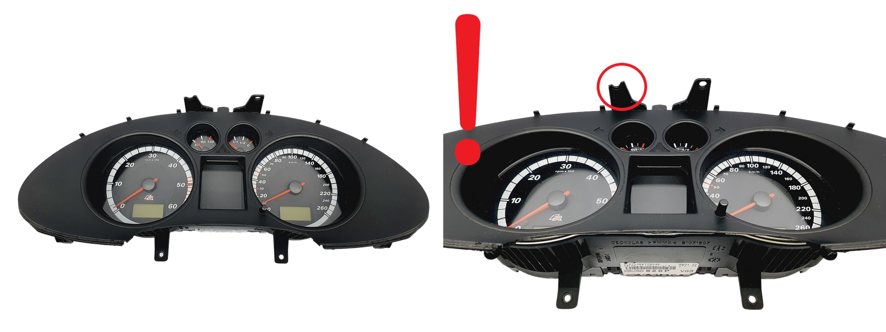 Tacho Kombiinstrument Seat Ibiza FR W06L0920820P VDO 60872 main product photo