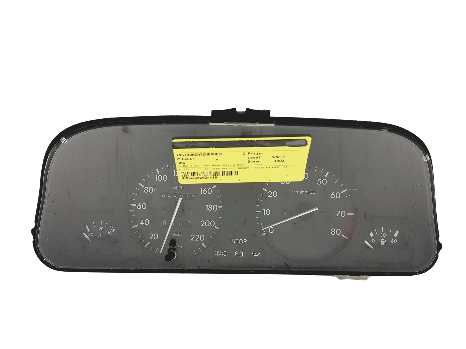 Tacho Kombiinstrument Peugeot 306 9610192480 09033509902 49811 main product photo