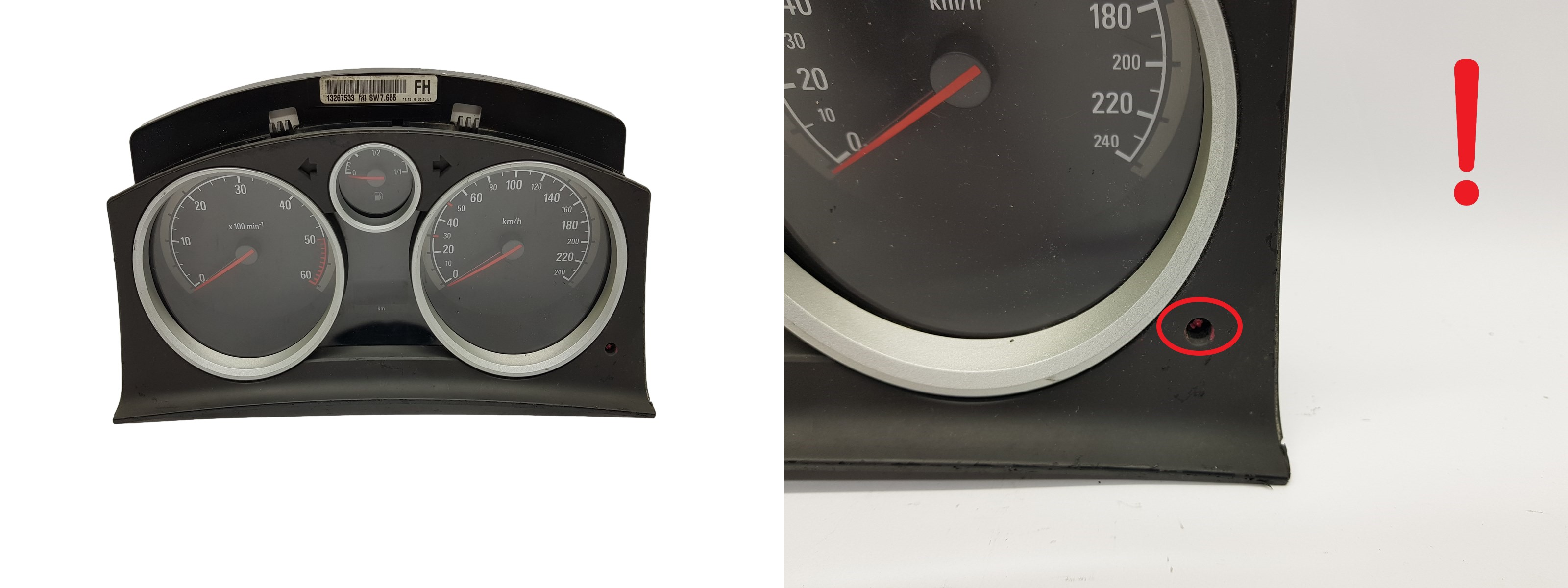 Tacho Kombiinstrument Opel Astra H Zafira B 13267533FH main product photo