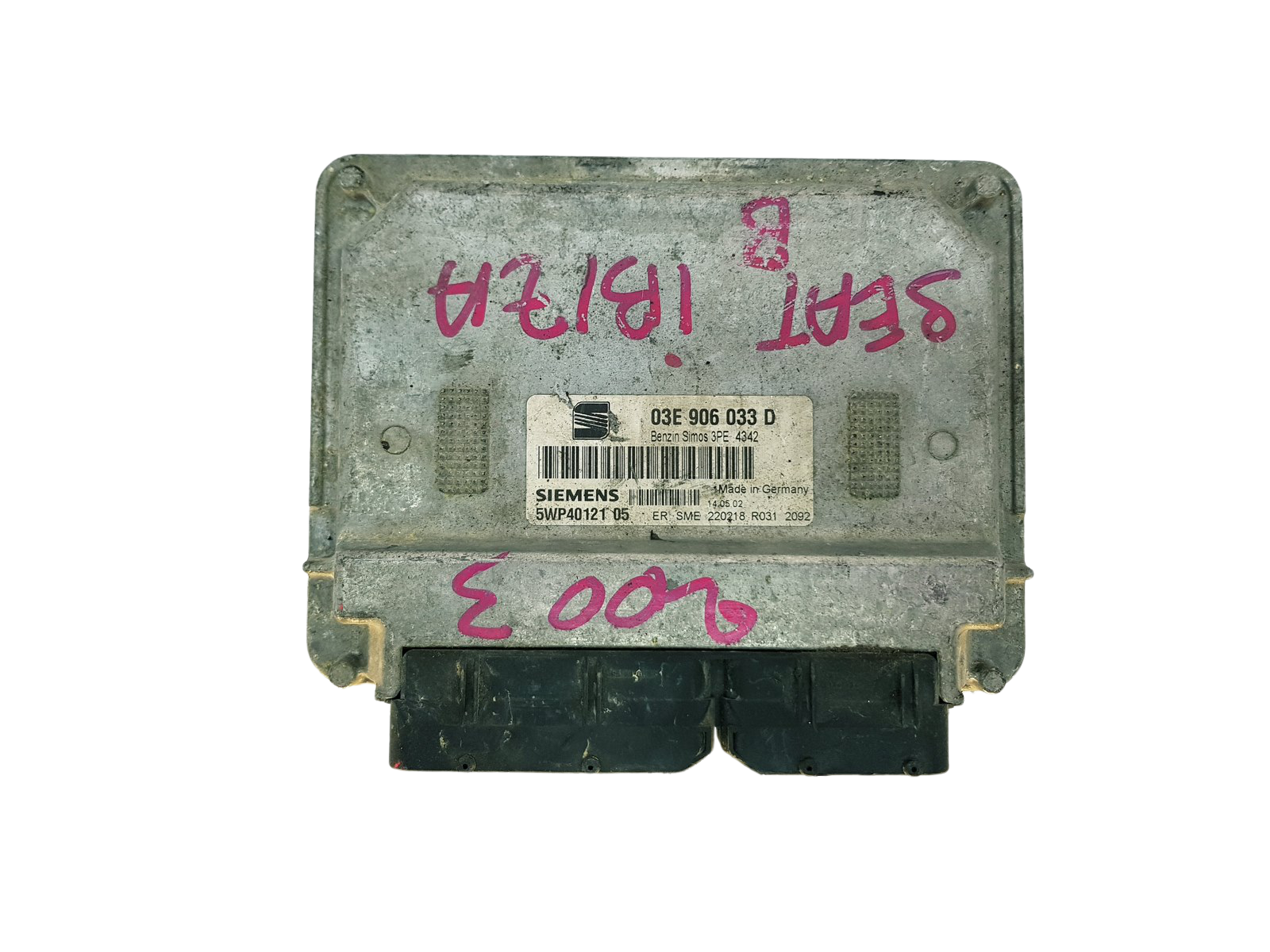 Steuergerät 03E906033D 5WP40121 05 Seat Siemens 32951 main product photo