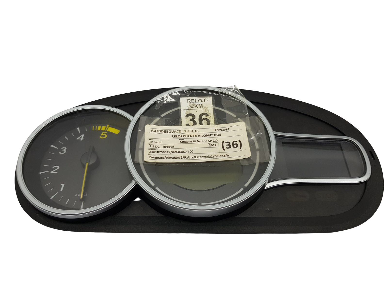 Tacho Kombiinstrument Renault Megane 3 248107563R VDO main product photo