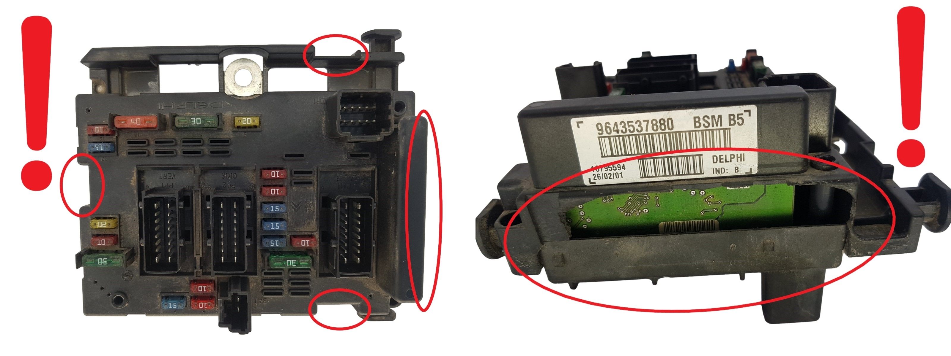 Steuergerät BSM B5 9643537880 PSA Delphi 1334 main product photo